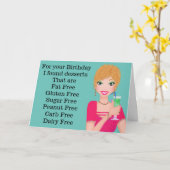 グルテンおもしろいフリー誕生日カード カード (黄色い花)