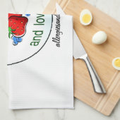 グルテンが付いている台所タオルおよびアレルギーはロゴを解放します キッチンタオル (四つ折り)