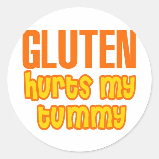 グルテンが腹を痛める ラウンドシール (正面)