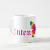 グルテンなしの蝶(多彩の)大きいマグ コーヒーマグカップ (正面左)