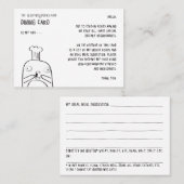 グルテンのドジャースの食事カード 名刺 (正面/裏面)