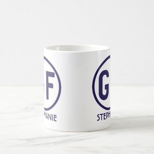 グルテンの自由でパーソナライズなコーヒー・マグ コーヒーマグカップ (中央)