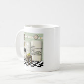 グルテンの自由な台所緑 コーヒーマグカップ (正面左)