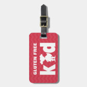 グルテンの自由な子供のCeliacすごい女の子のラベル ラゲッジタグ (正面縦)