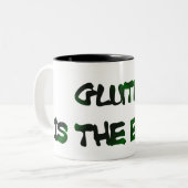 グルテンは敵のツートーン大きいマグです ツートーンマグカップ (正面左)