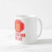 グルテンは生命の間放します コーヒーマグカップ (正面右)