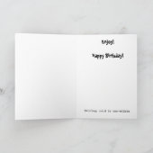 グルテンデイリーシュガー大豆カーブフリーおもしろい誕生日 カード (内部)