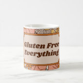 グルテンフリーすべてオレンジと茶色の美学 コーヒーマグカップ (中央)