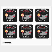 グルテンフリーのサメ私が安全な刺し傷の子供を取る スクエアシール (シート)