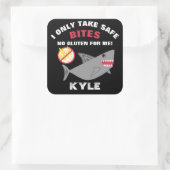 グルテンフリーのサメ私が安全な刺し傷の子供を取る スクエアシール (バッグ)