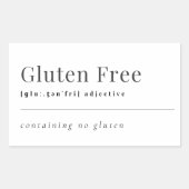 グルテンフリーのステッカーラベル – グルテンの定義 長方形シール (正面)