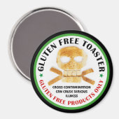 グルテンフリーのトースター磁石 マグネット (正面/裏面)