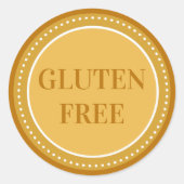 グルテンフリーのパン菓子表示 アレルギー対策 ラウンドシール (正面)