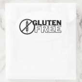 グルテンフリーの卵形シールデカールとラベル 楕円形シール (バッグ)