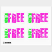 グルテンフリーの明るい芸術 長方形シール (シート)