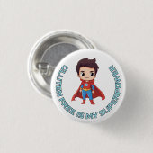 グルテンフリーは私のスーパーパワー – 漫画ヒーローセリアック 缶バッジ (正面&裏面)