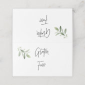 グルテンフリーアレルゲン標識テント折りシンボルや象徴 プレイスカード (外部開封)