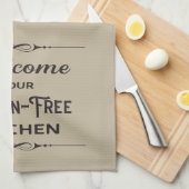 グルテンフリーキッチンへようこそ キッチンタオル (四つ折り)