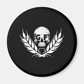 グルテンフリークールスカル戦士ギフト マグネット