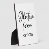 グルテンフリーサイン卓上プレートとイーゼル フォトプラーク (側面)