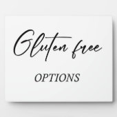 グルテンフリーサイン卓上プレートとイーゼル フォトプラーク (正面)