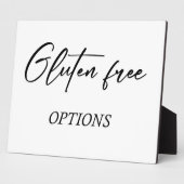 グルテンフリーサイン卓上プレートとイーゼル フォトプラーク (側面)