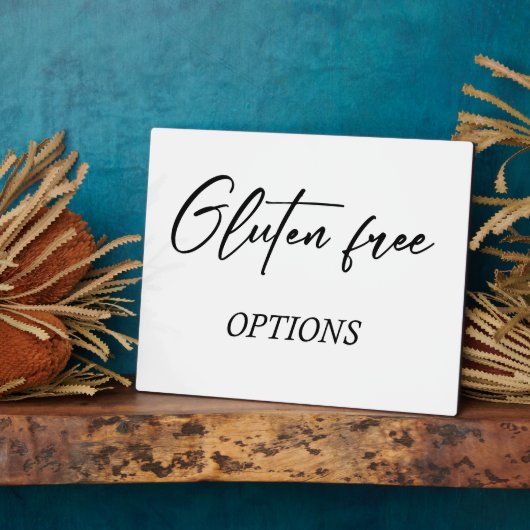 グルテンフリーサイン卓上プレートとイーゼル フォトプラーク (側面)