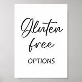 グルテンフリーサイン卓上プレートとイーゼル ポスター (正面)