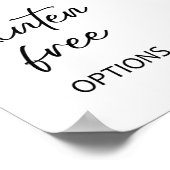 グルテンフリーサイン卓上プレートとイーゼル ポスター (角)