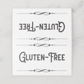 グルテンフリーシンプルエレガントテーブルマーカー プレイスカード (外部開封)