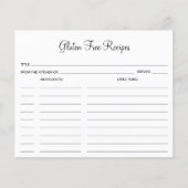 グルテンフリーシンプル料理レシピカード (正面)