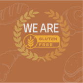 グルテンフリースタイリッシュラベル澄ん – 食品包装 シール (正面)