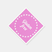 グルテンフリーセリアックコエリアックピンクパーティー スタンダードカクテルナプキン (角)