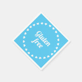 グルテンフリーセリアックコエリアックブルーパーティー スタンダードカクテルナプキン (角)