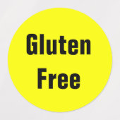 グルテンフリーセリアックフードレストランスクール ラベル (デザイン1)
