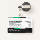 グルテンフリーダイニングレストラン安全カード バッジ (裏面リトラクタブル付き)