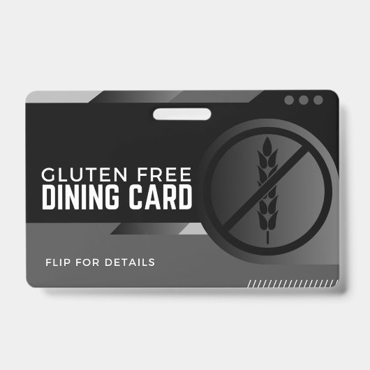 グルテンフリーダイニングレストラン安全カード バッジ (正面)