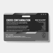 グルテンフリーダイニングレストラン安全カード バッジ (裏面)