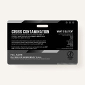 グルテンフリーダイニングレストラン安全カード バッジ (裏面)