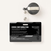 グルテンフリーダイニングレストラン安全カード バッジ (裏面リトラクタブル付き)