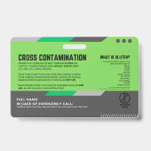 グルテンフリーダイニングレストラン安全カード バッジ (裏面)