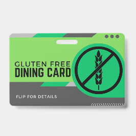 グルテンフリーダイニングレストラン安全カード バッジ