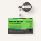 グルテンフリーダイニングレストラン安全カード バッジ (裏面リトラクタブル付き)