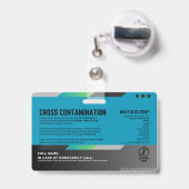 グルテンフリーダイニングレストラン安全カード バッジ (裏面（伸縮クリップ）)