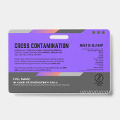 グルテンフリーダイニングレストラン安全カード バッジ (Back)