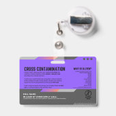 グルテンフリーダイニングレストラン安全カード バッジ (Back with Retractable)