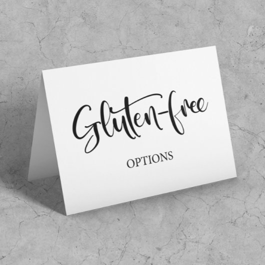 グルテンフリーテーブルテントカード