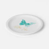 グルテンフリーバタフライエステティックパーティープレート ペーパープレート (アングル)