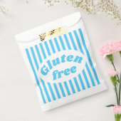 グルテンフリーブルーホワイトキャンディストライプー フェイバーバッグ (封をした状態)