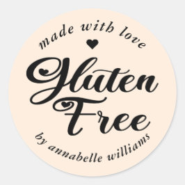 グルテンフリーベーカリータイポグラフィ ラウンドシール